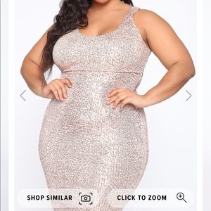 Fashion Nova Lost For Sparkle Midi Dress